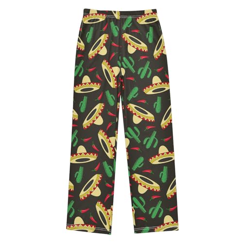 ZZXXB Chilli Cacti Sombrero Boys Long Pants Soft Trousers