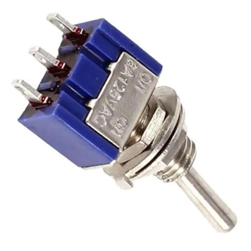 Interruptor SPDT de palanca mini 120V CA MTS-102 montaje 1/4 pulgada 5