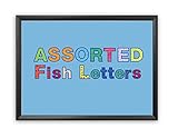 letters punch set Fade-resistant Hygloss, Punch out Bulletin Board Letters and Numbers Assorted Fish Design Combo Pack, 3\"