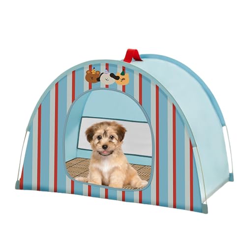 Atmungsaktives Hundebett, zusammenklappbar, bequem, Welpenbetten mit umschließendem Design, Kätzchenbett mit Belüftungssystem, Haustierbedarf, Haustierunterstand, Katzenhöhle für Kleintiere