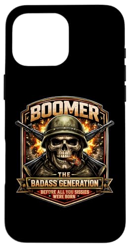 �u�[�}�[�W�F�l���[�V����Badass Before You Sissies Were Born Skull �X�}�z�P�[�X iPhone 16 Pro Max �p