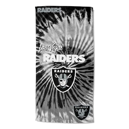 Image of Northwest NFL Las Vegas Raiders Unisex-Adult Beach Towel, 30 inch x 60 inch, Psychedelic