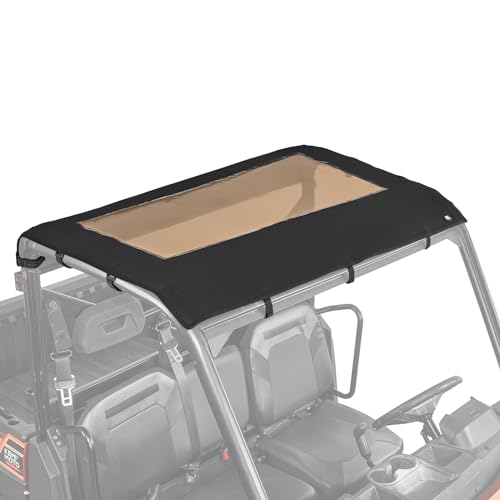 KEMIMOTO 3-Seat UTV Soft Roof Top Waterproof Compatible with Polaris Ranger XP 1000 2017-2025, Ranger 1000 2020-2025, Ranger XP 900 2019-2025, Tinted Canvas Top Sunshade