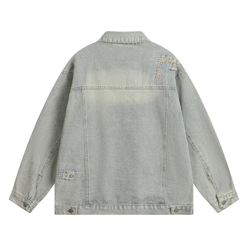 Chaqueta vaquera desgastada estilo Harajuku para looks de ropa de calle 4