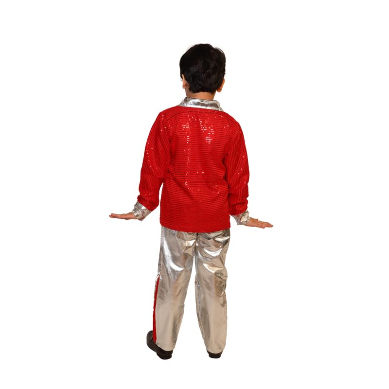 Image of Kaku Fancy Dresses Western Disco Outfit for Kids Sequin Shirt with Shining Pants for Annual Day Programme
