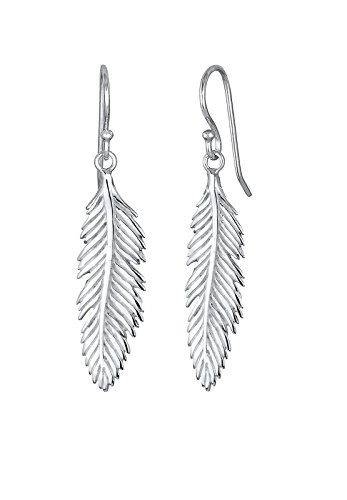 Elli boucles oreilles femme plume pour un style bohème chic au quotidien