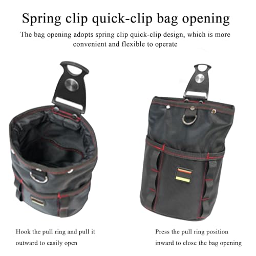 Sac à taille à outils de charpentier pour petite poche et clip