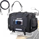 Goture 50–70 l Erweiterbare Motorrad Tasche – 1000D hochfestes, abriebfestes Motorrad-Gepäckstück – Wasserabweisende Rücksitz-Tasche für Touring & Cruiser, inkl. Regenhülle und Bungee-Gurte