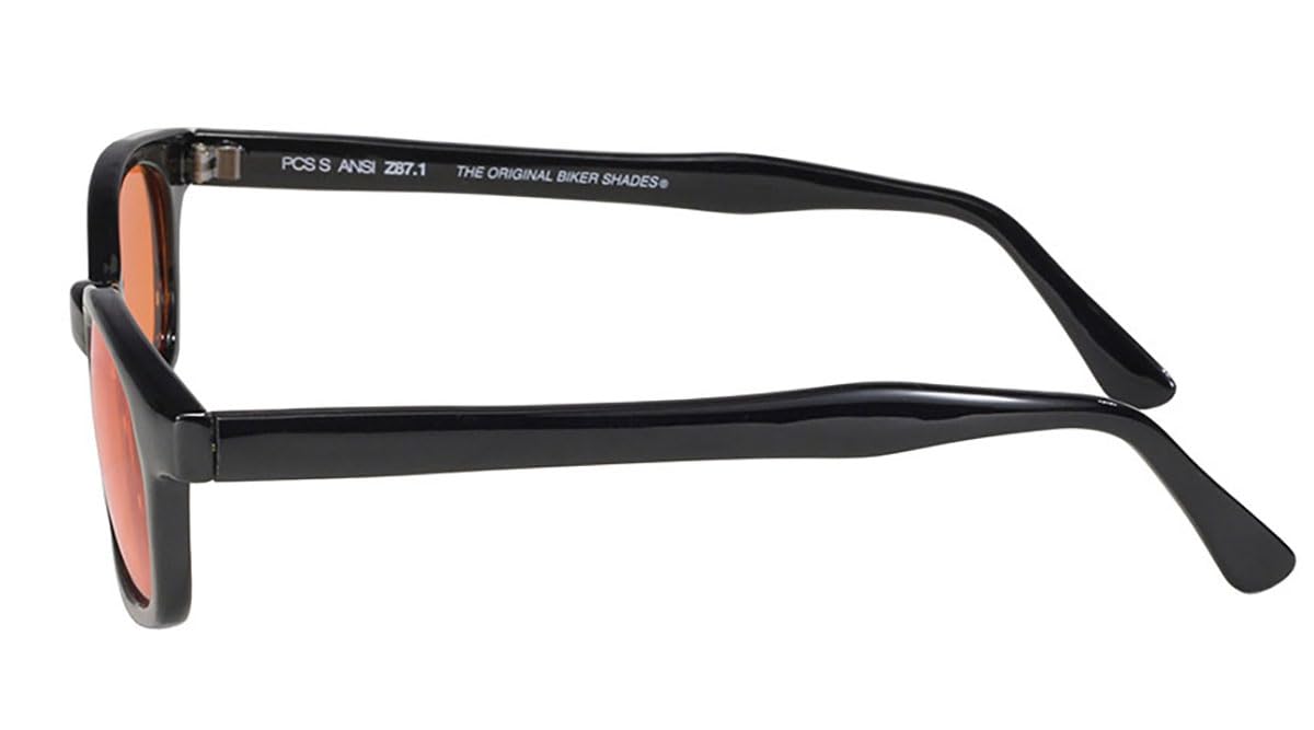 XKD's 1128 - Occhiali da sole per motociclisti, lenti arancioni, unisex
