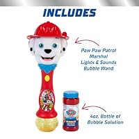Little Kids Paw Patrol Marshall Light and Sound Musical Bubble Wand, Includes Bubble Solution — image 2