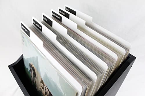 Colore bianco MC DAISON 10 PEZZI separatore divisore classificatore in PVC BIANCO con LINGUELLA per dischi in vinile formato LP 33 giri 12\