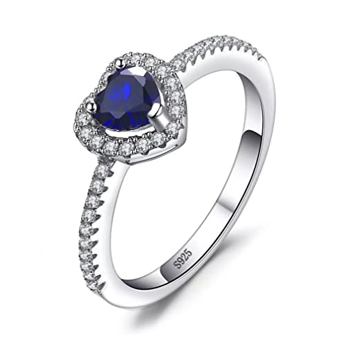 Bague argent 925 cœur bleu bijoux pierres précieuses fiançailles femme