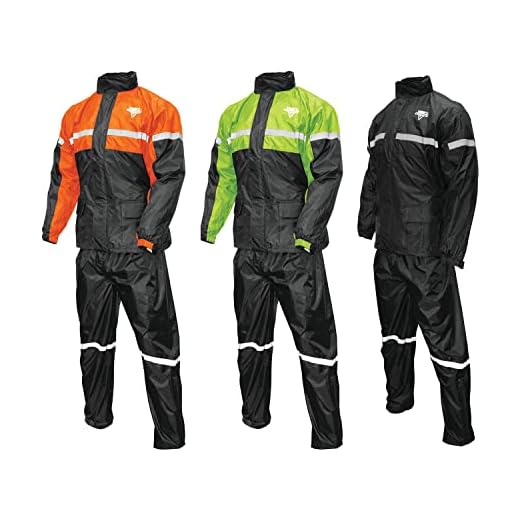 Nelson-Rigg unisex adult Motorcross-motorcycles Nelson Rigg SR 6000 ORG 03 LG Stormrider Motorcycle Rain Suit 2 Piece Orange Black LG , Orange/Black, Large US