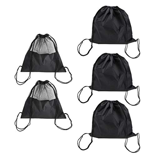 5 Pack Drawstring Sports Bags for Basketball Football Gym Storage Backpacks