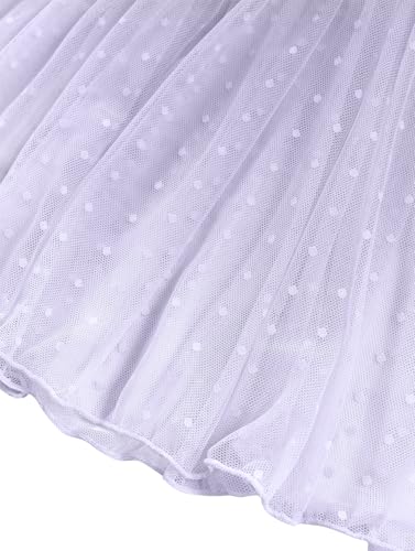 Image of Lilosy Sexy Polka Dots Mesh Sheer Lace Babydoll Chemise Lingerie Set Floral Sleep Wear