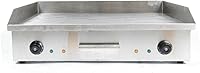 Vista 9 de Plancha comercial, 4400 W, 110 V, placa eléctrica de encimera plana, plancha eléctrica de acero inoxidable, control termostático ajustable