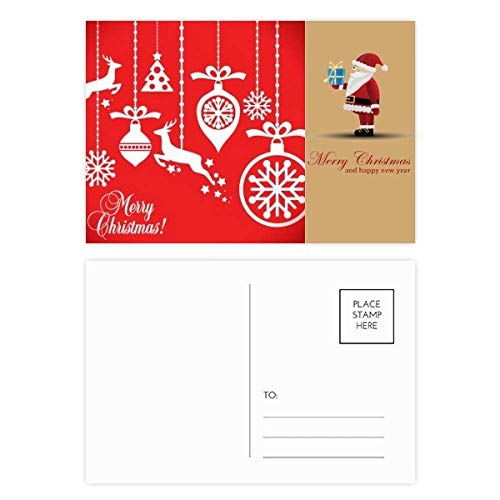 Cartes postales pour sapin de Noël et vœux d'hiver, décoration de table de réveillon
