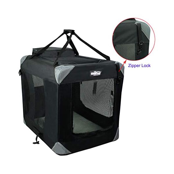 EliteField 3Door Soft Folding Dog Crate Topdogsupply