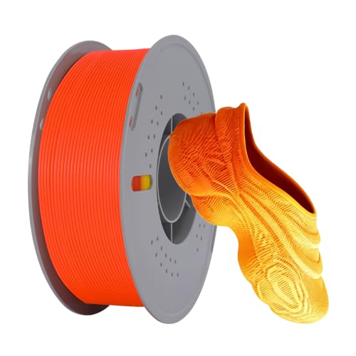 Kingroon TPU 85A Filament 1.75mm Flexible & Durable TPU 3D Printer Filament 1kg Orange-Yellow Rainbow