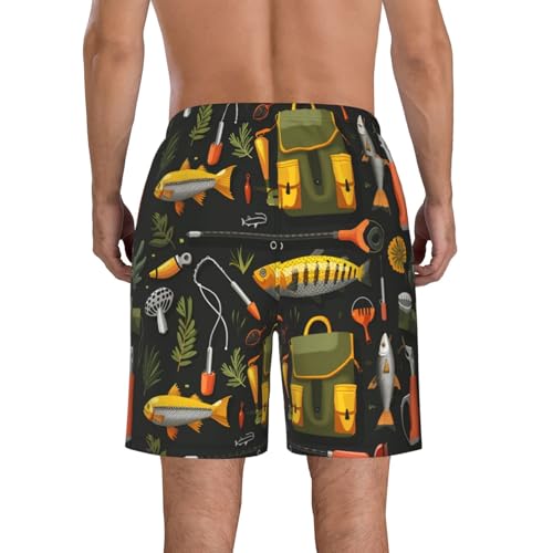 Men's Quick Dry Swim Shorts Fishing Gear Fish Outdoor Camping Green Beach Trunks with Pockets2