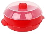 Heat & Eat Microwave Steamer, Red, 25.5 x 21 x 13.5 cm