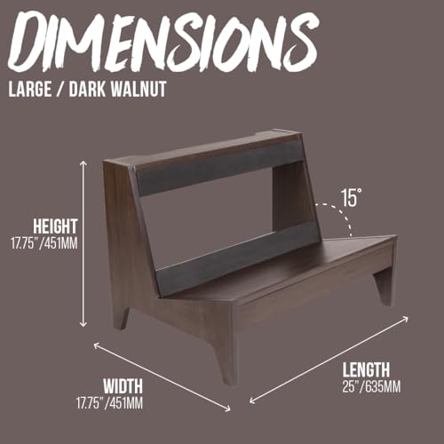 Gator Frameworks Elite Series Large Wooden Combo Guitar Amp Stand in Dark Walnut Finish, (GFW-ELITEGTRAMPLG-BRN) - Thumbnail 6