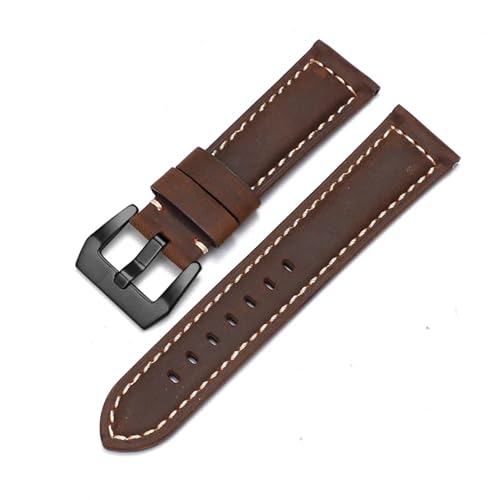 Bracelet de montre en cuir véritable homme Panerai 20mm-26mm