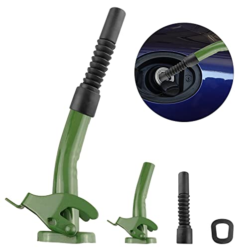 Bec verseur en métal, jerrican de carburant, bec verseur, jerrican d'essence avec bouche en caoutchouc, bec verseur de 20 mm, bidon en métal pour bidon d'essence de 5/10/20 l