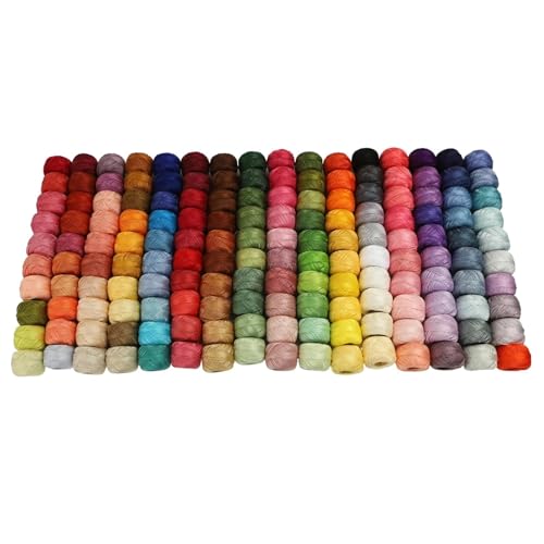 Hilos de punto de cruz, juego de 10 colores, tamaño 8, hilo de perlas de algodón para manualidades, bordado de ganchillo, apliques de 5 gramos, bola de 43 yardas de largo, para tejer, coser