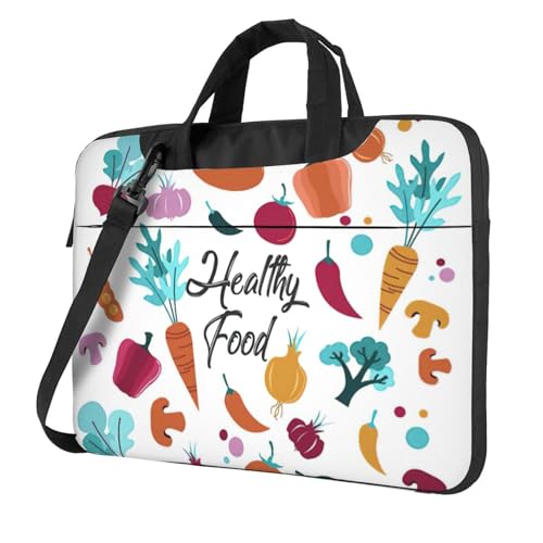 Bolsa de hombro para laptop de 14 pulgadas con bolsillo para accesorios color negro