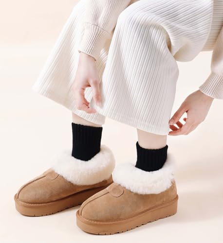 Image of KANAV Women's Warm Winter Thermal Socks - Thick, Soft, Cute & Comfy Slouch Socks
