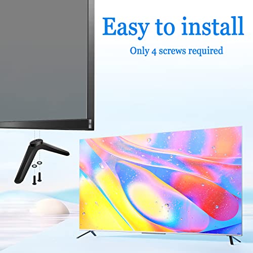 Universal Tv Stand Legs,Table Top Tv Stand Base Replacement Legs For Most 27 To 55 Inch Lcd Led Samsung Lg Sony Vizio Tcl Konka Tvs, With Cable Management, Hold Up To 99Lbs - Black #TOP2