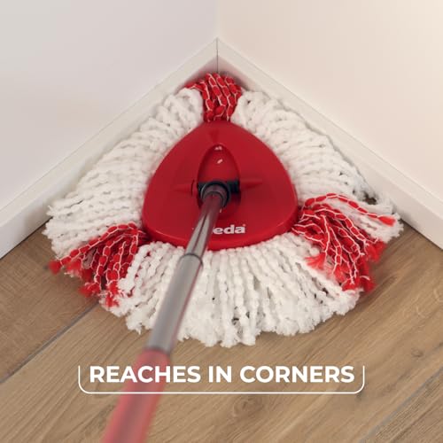 Vileda Turbo 2-in-1 Microfibre Spin Mop And Bucket Set, Spin Mop For Cleaning Floors, Set Of 1x Mop And 1x Bucket, Eco Packaging, Telescopic handle 85-123cm, 2in1 microfibre mop head