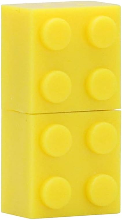 128GB Building Blocks Shape USB 2.0 Flash Drive USB Flash Drive PenDrive Memorias USB Memory Stick USB Drive USB Flash Disk Thumb Drive U Disk Pen Drive USB Stick (Yellow)