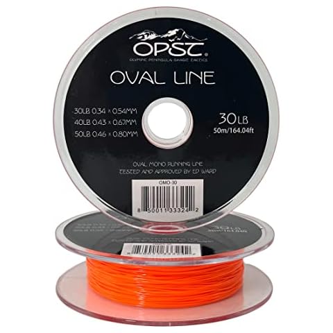 OPST Oval Mono Running Line 30LB, Orange, 50m Cover