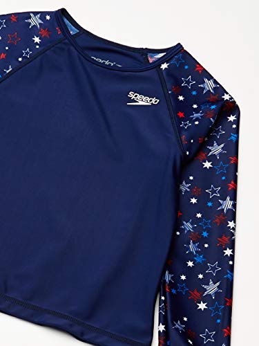 Image of Speedo Girl's Uv Swim Shirt Long Sleeve Rashguard Set