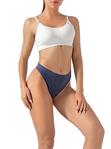 GRANKEE Thongs for Women Seamless-High Waisted Thong Underwear Comfortable Quality No Show Panties Multipack2