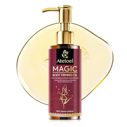 Atetoel Magic Body Firming Oil, Magic Body Oil for Skin, Natural Botanicals Firming Oil for Women, Fast-Absorbing with Cactus Extract & Camellia, Vitamin E, 4.06 FL OZ.