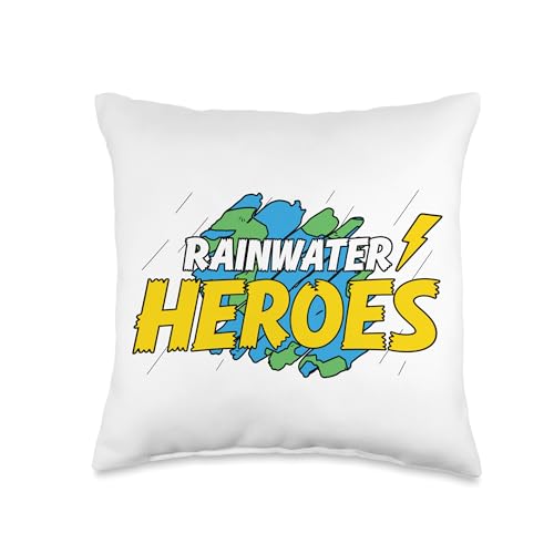 Rainwater Harvesting Rainwater Heroes Water Collection Rain Throw Pillow