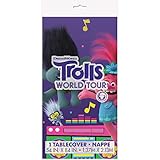 Trolls World Tour Multicolor Plastic Table Cover - 54' x 84' (1 Pc) - Stunning, Fun & Easy-to-Clean Décor for Kids' Parties