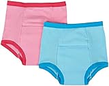 green sprouts Organic Training Underwear, Pink/Aqua, 3T, 2 Count