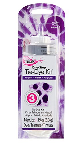 Tulip One-Step Tie-Dye Kit, Permanent Vibrant Dye for Fabric 4 fl oz, Purple