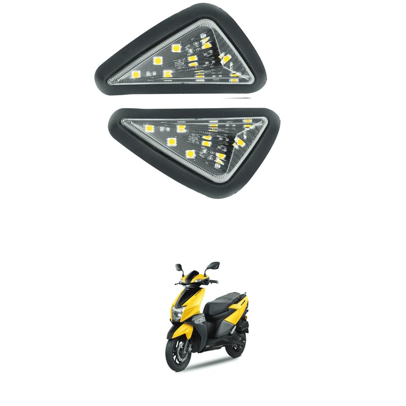 LOVMOTO Universal LED indicator Yellow Flush Mount Smoked 9 LED Turn Signal Light Bike Indicator Lights Motorcycle, 12V DC Motorcycle Indicators Comfortable With NTO-RQ-image-26