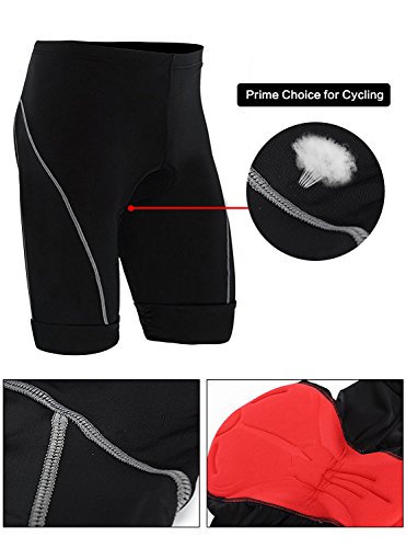 ZITY Cycling Shorts Men's 3D Padded Bike Shorts Black X-Large - Thumbnail 4