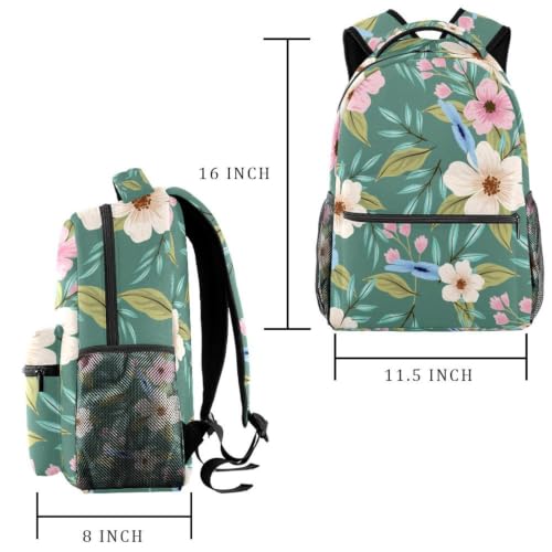 Mochila impermeable niños con estampado floral multicolor para libros 2