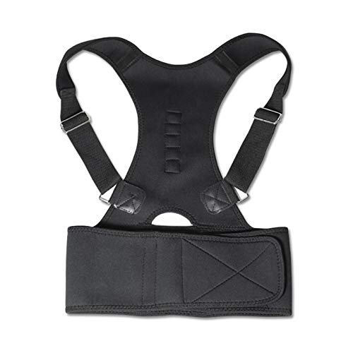 Correcteur de posture magnétique homme noir XXL : ceinture de maintien dos et soutien lombaire