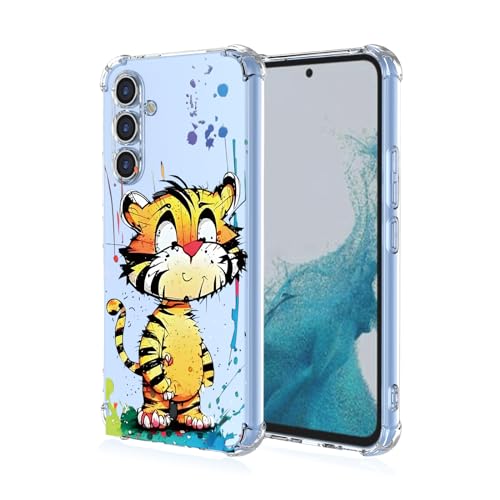 WOKEZ Transparent Fodral till Samsung Galaxy A34 5G med Tiger