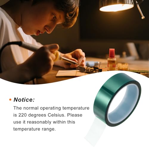 Image of HARFINGTON 2 Rolls Heat Tape High Temperature Heat Resistant Tape 30mmx33m(108ft) Sublimation Thermal Heat Transfer Tape for Sublimation Press No Residue, Green
