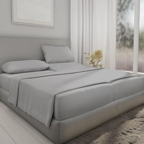 Split Sheet Set (5Pc) Split California King Sheets for Adjustable Beds 100% Egyptian Cotton 800 Thread Count Split California King Sheet Set, 15