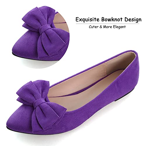 Image of Dear Time Women's Ballet Flats Dress Ballet Shoes Slip on for Office Work Comfortable Shoes